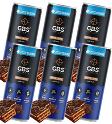 GBS Caffe Latte o smaku WAFELEK CZEKOLADOWY [6 x 250 ml] - napój kawowy w puszce