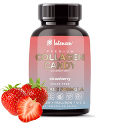 Collagen CANDY o smaku truskawkowym 60 tabletek