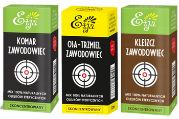 Olejki eteryczne naturalne: ZESTAW KLESZCZ ZAWODOWIEC + KOMAR ZAWODOWIEC + OSA-TRZMIEL ZAWODOWIEC