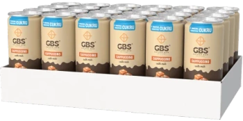 GBS CAPPUCINO o smaku SŁONY KARMEL [24 x 250 ml] - napój kawowy w puszce zgrzewka